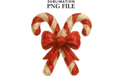 Oil painted Candy canes png design for T-shirts Product Image 1