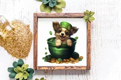 St Patricks Day Dog with Gold Coin Clipart, St Patricks Day Product Image 4
