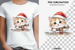 Christmas peeking character png design for T-shirts Product Image 4