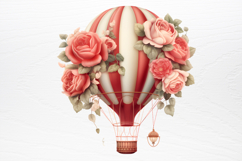 Christmas Hot Air Balloon Sublimation PNG Product Image 4