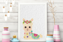 Colorful Llama Clipart: Decorated Alpaca Stickers Product Image 4