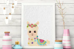 Colorful Llama Clipart: Decorated Alpaca Stickers Product Image 4