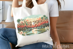 Charleston SC PNG, Vintage Rainbow Row Southern Sublimation Product Image 4