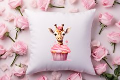 Giraffe Loves Cupcake Valentine Clipart Valentines Clipart Product Image 4