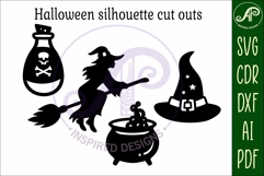 Halloween Silhouette shapes witch theme Product Image 3