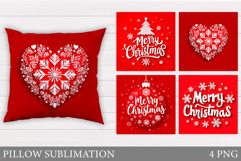 Merry Christmas Pillow Design. Christmas Sublimation Product Image 1