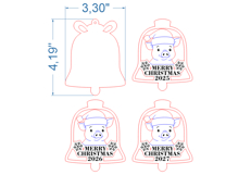 Christmas Tree Toy Pig SVG laser cut file for Glowforge Product Image 4