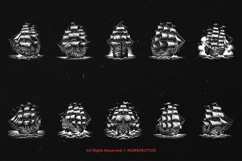 10 Bundle Dark Art Pirates Ship Boat Sail Sea Ghost Skull Product Image 6