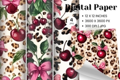 Cherry Background Fruit Wallpaper Seamless Pattern Product Image 1