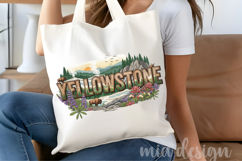 Yellowstone PNG, Vintage National Park Bison Sublimation Product Image 4