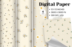 Flower Pattern Background Wallpaper Digital Paper_31 Product Image 1