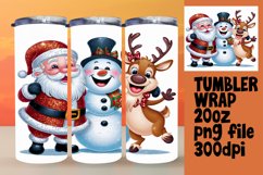 20oz Cartoon Christmas Tumbler Wrap for Sublimation Product Image 1