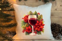 Christmas Wine Cup Sublimation Clipart Product Image 4