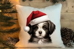Christmas Peeking Dogs Clipart, Christmas PNG Product Image 5