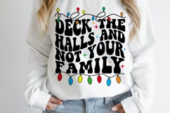 Deck The Halls SVG, Family Christmas SVG, Christmas Lights Product Image 5