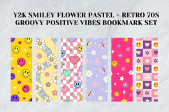 Printable Y2K Smiley Flower &amp; Retro 70s Groovy Bookmark Set Product Image 4