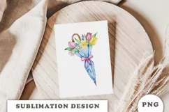 Watercolor Spring umbrella sublimation png Product Image 4