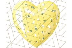 Pastel Puffy Patterned Hearts Clipart PNG, 3D Look Heart Png Product Image 4