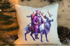 Christmas Purple Santa Claus Sublimation, Christmas PNG Product Image 4