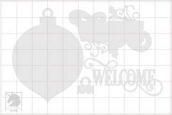 Christmas Ball Welcome Sign SVG | Winter Holiday Sign DXF Product Image 2