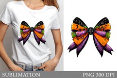 Halloween Bow Sublimation. Halloween Bow T-Shirt Design Product Image 1