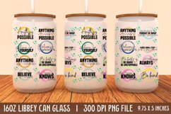 Motivational 16oz Can Glass Wrap, Libbey Glass Can Product Image 1