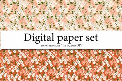 Wildflowers Aesthetics Digital Paper, Meadow Flowers Product Image 5