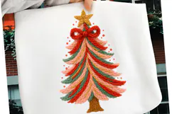 Crochet Yarn Christmas Tree PNG, Christmas Tree PNG, Tree Product Image 5