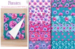 Pansies, violets. Floral seamless pattern Product Image 4