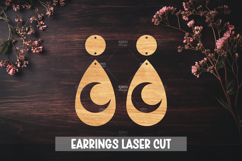 Celestial Style Laser Cut Earrings SVG File Product Image 1