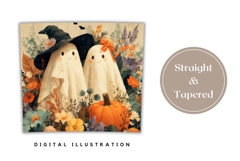 Kids Halloween Tumbler Wrap, Cartoon Ghosts Tumbler Design Product Image 4