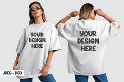 Stylish T-Shirt Mockup Front and Back Jpeg &amp; Psd Product Image 1