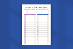 30-Day Study Challenge Planner | Canva Editable Study Tracke Product Image 4