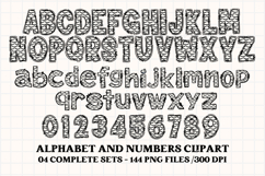 Halloween Alphabet png clipart, halloween letters doodle Product Image 4