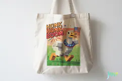 Blocky-Style 4th of July Goose PNG Product Image 2