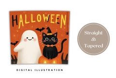 Halloween Ghost Tumbler Wrap Design, Spooky Ghost PNG Product Image 4