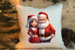 Mr And Mrs Santa Claus Clipart Sublimation, Christmas PNG Product Image 4