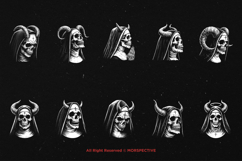 10 Bundle Dark Art Skull Nun Demon Devil Women Heretic Product Image 6