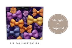 Cute Bows Tumbler Wrap, Cartoon Halloween Tumbler PNG Product Image 4