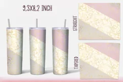 Marble with gold tumbler Sublimation. 20 oz, PNG. Product Image 3