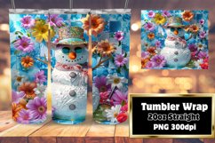 Winter Holiday Snowman Tumbler Wrap 20oz Seasonal Fun Product Image 1