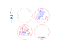 Christmas Welcome Sign SVG laser cut files for Glowforge Product Image 4