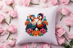 Valentines Day Mandarin Duck Couple, Christmas Clipart Product Image 4