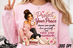 Protect Your Peace PNG Cozy Self Care PNG Product Image 4