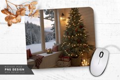 Cozy Holiday Corner Mouse Pad PNG Design Product Image 1