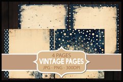 4 Vintage Abstract Digital Papers I Junk Journal Pages Product Image 1