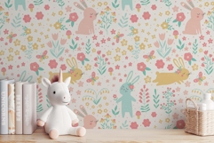 Bunny Floral Seamless Pattern Product Image 4