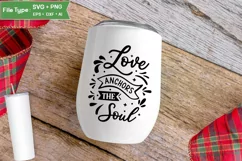 Love Anchors the Soul SVG Cut File | Bible Verses SVG Product Image 4