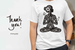 Elegant Floral Yoga Silhouette Bundle SVG Product Image 4
