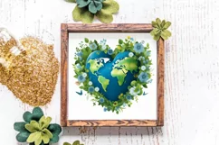 Watercolor Earth Day Clipart, Planet Earth Clipart Product Image 4